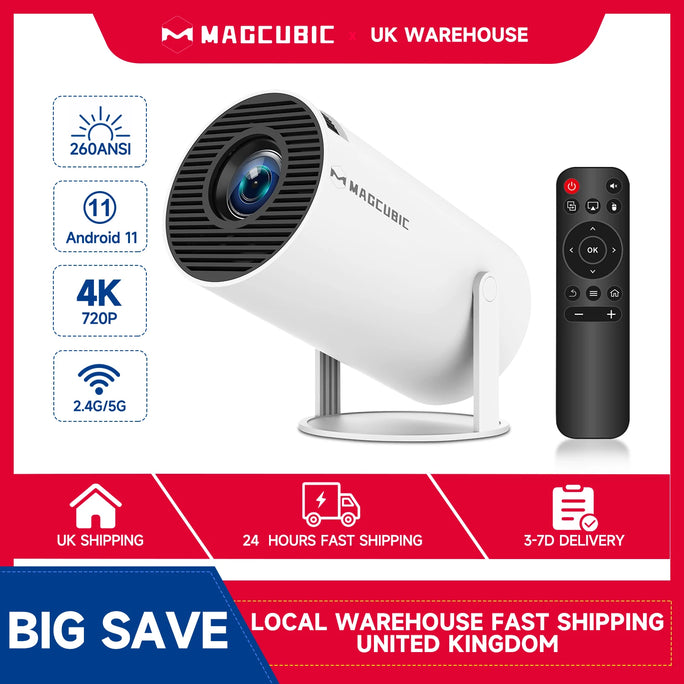 Magcubic HY300 Pro – 4K Smart Mini Projector with Android 11 & Wi-Fi 6