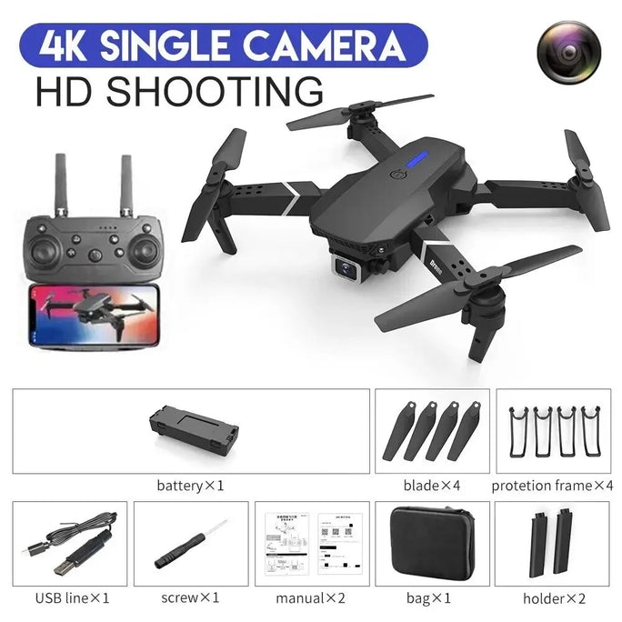 E88Pro 4K Drone with HD Camera – Foldable & WiFi FPV
